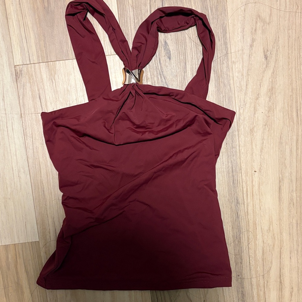 Edikted Cielle Wide Strap Gathered Top